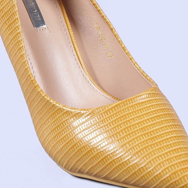 Γυναικεία παπούτσια Minerva κίτρινα, 3 - Kalapod.gr